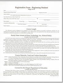Beginners Registration Form Page 2
